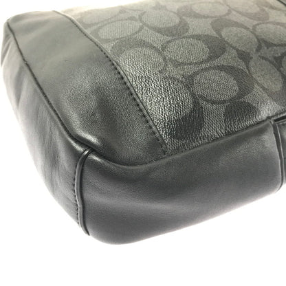 【中古品】【メンズ】 COACH コーチ F54787 SIGNATURE BODY BAG シグネチャー ボディ バッグ 鞄 カバン 180-260707-ty-05-tagh カラー：チャコール×ブラック 万代Net店