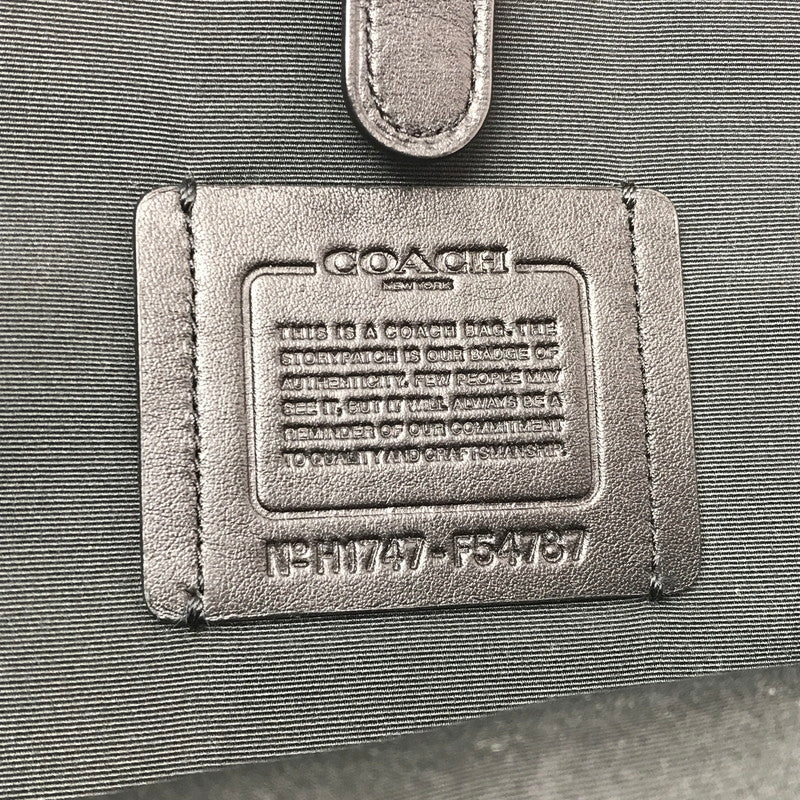 【中古品】【メンズ】 COACH コーチ F54787 SIGNATURE BODY BAG シグネチャー ボディ バッグ 鞄 カバン 180-260707-ty-05-tagh カラー：チャコール×ブラック 万代Net店