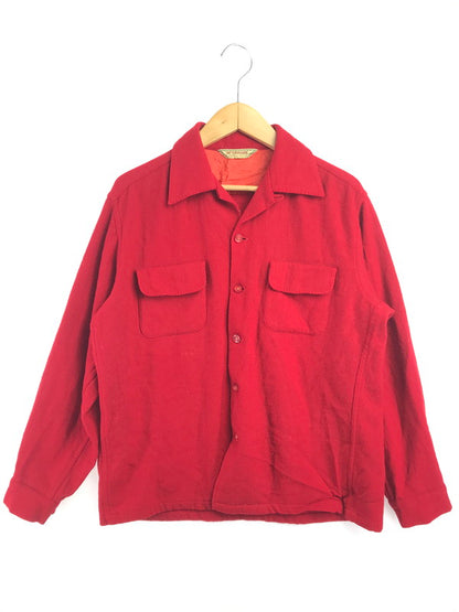 【中古品】【メンズ】 MCGREGOR マックレガー 60～70's WOOL SHIRT 60～70年代 ウールシャツ トップス USA製 ビンテージ 146-260607-rt-06-tagh サイズ：M カラー：レッド 万代Net店