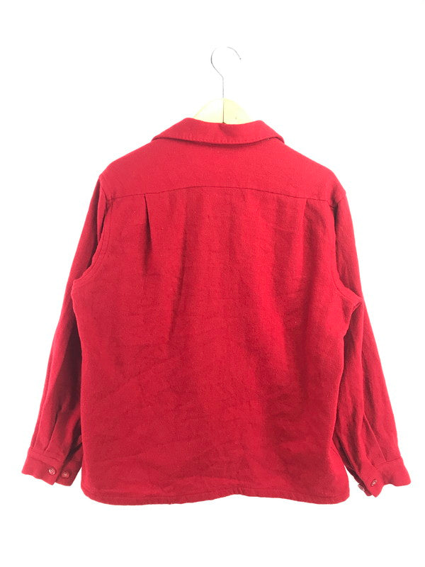 【中古品】【メンズ】 MCGREGOR マックレガー 60～70's WOOL SHIRT 60～70年代 ウールシャツ トップス USA製 ビンテージ 146-260607-rt-06-tagh サイズ：M カラー：レッド 万代Net店