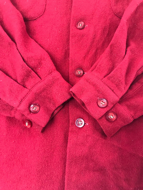 【中古品】【メンズ】 MCGREGOR マックレガー 60～70's WOOL SHIRT 60～70年代 ウールシャツ トップス USA製 ビンテージ 146-260607-rt-06-tagh サイズ：M カラー：レッド 万代Net店