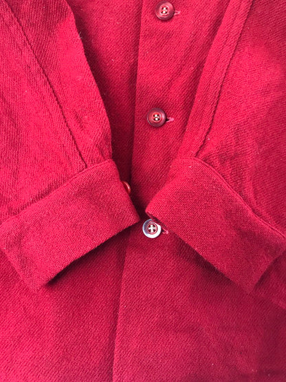 【中古品】【メンズ】 MCGREGOR マックレガー 60～70's WOOL SHIRT 60～70年代 ウールシャツ トップス USA製 ビンテージ 146-260607-rt-06-tagh サイズ：M カラー：レッド 万代Net店