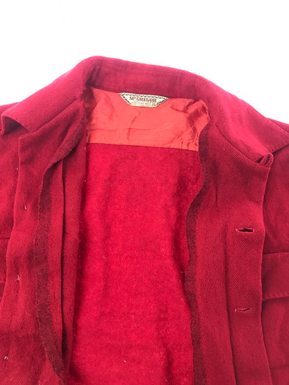 【中古品】【メンズ】 MCGREGOR マックレガー 60～70's WOOL SHIRT 60～70年代 ウールシャツ トップス USA製 ビンテージ 146-260607-rt-06-tagh サイズ：M カラー：レッド 万代Net店