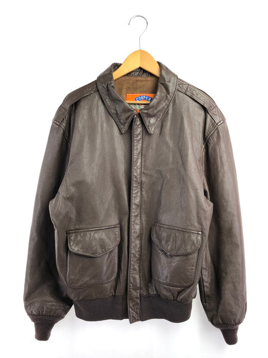 【中古品】【メンズ】 COOPER クーパー TYPE A-2 FLIGHT JACKET タイプ エーツー フライト ジャケット USA製 アウター 146-260605-rt-12-tagh サイズ：44 カラー：ブラウン 万代Net店
