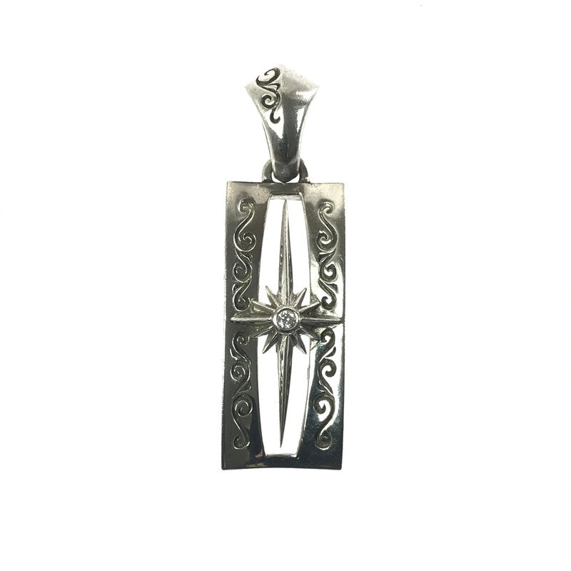 【中古品】【メンズ】 SAAD サード SV925 ARABESQUE SUN SYMBOL SQUARE PLATE TOP アラベスク サンシンボル スクエアプレート ペンダントトップ アクセサリー 191-260607-na-14-tagh カラー：シルバー 万代Net店