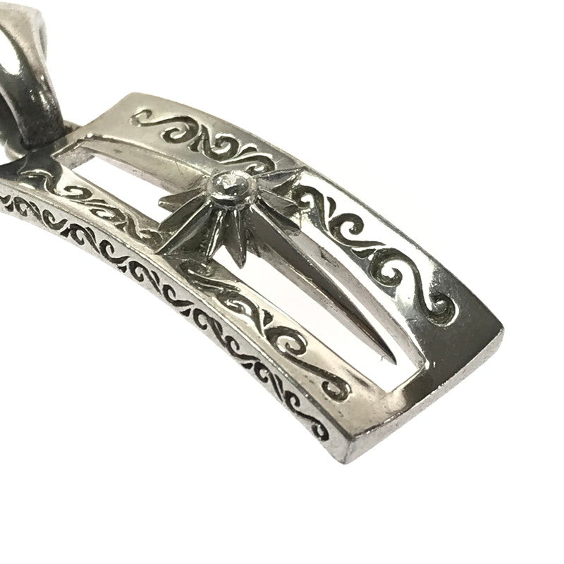 【中古品】【メンズ】 SAAD サード SV925 ARABESQUE SUN SYMBOL SQUARE PLATE TOP アラベスク サンシンボル スクエアプレート ペンダントトップ アクセサリー 191-260607-na-14-tagh カラー：シルバー 万代Net店