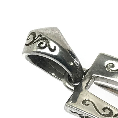 【中古品】【メンズ】 SAAD サード SV925 ARABESQUE SUN SYMBOL SQUARE PLATE TOP アラベスク サンシンボル スクエアプレート ペンダントトップ アクセサリー 191-260607-na-14-tagh カラー：シルバー 万代Net店