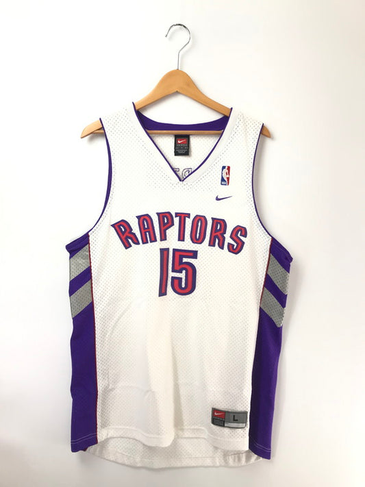 【中古品】【メンズ】 NIKE TEAM ナイキ チーム RAPTORS CARTER UNIFORM WHITE PURPLE ラプターズ カーター ユニフォーム トップス 146-260819-rt-31-tag サイズ：L カラー：ホワイト/パープル 万代Net店