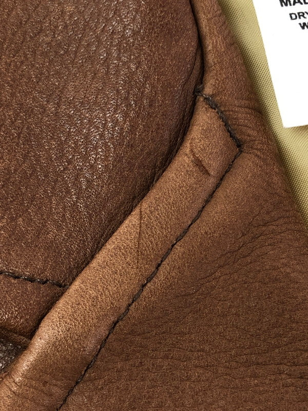 【中古品】【メンズ】 SCHAEFER シェーファー USA LEATHER SWITCHING VEST 737 USAレザー スイッチング ベスト トップス 145-260605-rt-10-tagh サイズ：S カラー：ブラウン 万代Net店