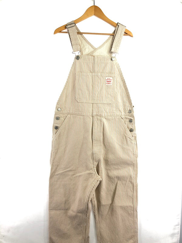 【中古品】【メンズ】 LEVI'S リーバイス STRIPE DENIM OVERALLS 79107-0019 ストライプ デニム オーバー オールズ 158-260624-rt-30-tagh サイズ：M カラー：ベージュ 万代Net店