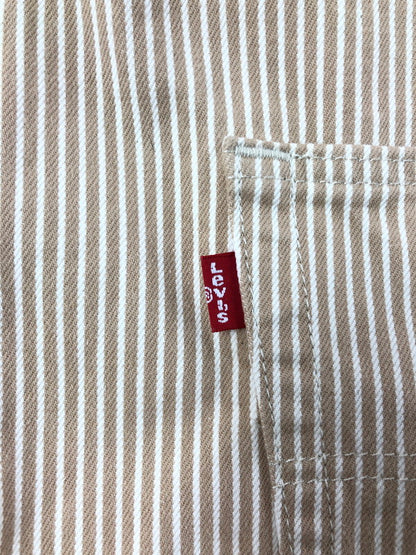 【中古品】【メンズ】 LEVI'S リーバイス STRIPE DENIM OVERALLS 79107-0019 ストライプ デニム オーバー オールズ 158-260624-rt-30-tagh サイズ：M カラー：ベージュ 万代Net店