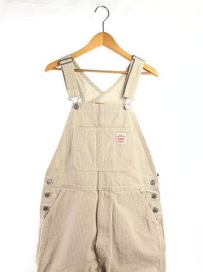 【中古品】【メンズ】 LEVI'S リーバイス STRIPE DENIM OVERALLS 79107-0019 ストライプ デニム オーバー オールズ 158-260624-rt-30-tagh サイズ：M カラー：ベージュ 万代Net店
