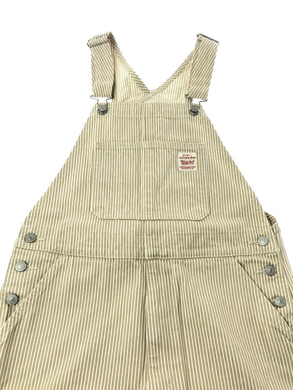 【中古品】【メンズ】 LEVI'S リーバイス STRIPE DENIM OVERALLS 79107-0019 ストライプ デニム オーバー オールズ 158-260624-rt-30-tagh サイズ：M カラー：ベージュ 万代Net店