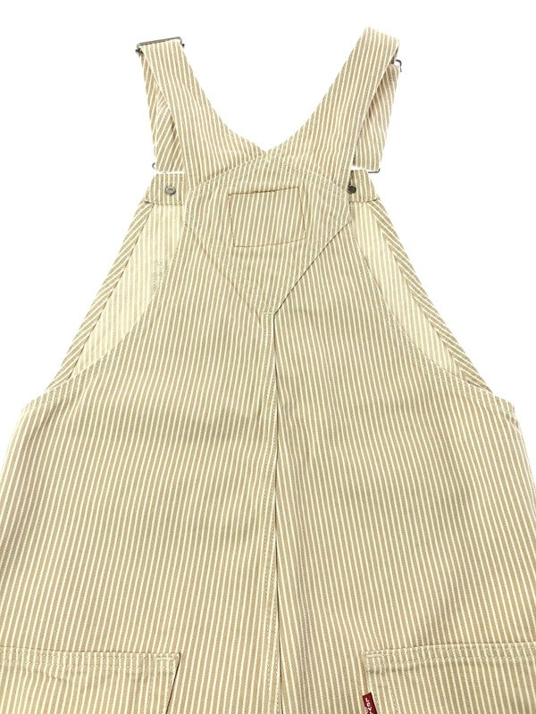 【中古品】【メンズ】 LEVI'S リーバイス STRIPE DENIM OVERALLS 79107-0019 ストライプ デニム オーバー オールズ 158-260624-rt-30-tagh サイズ：M カラー：ベージュ 万代Net店