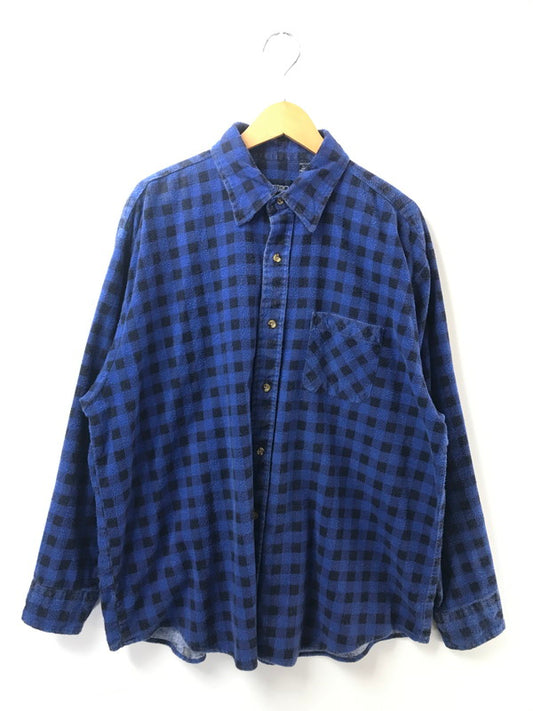 【現状渡し品】【メンズ】 PURITAN ピューリタン 90's L/S BUFFALO CHECK FLANNEL SHIRT 90年代 バッファロー チェック フランネル シャツ トップス 146-260604-rt-02-tagh サイズ：XL カラー：ブルー 万代Net店