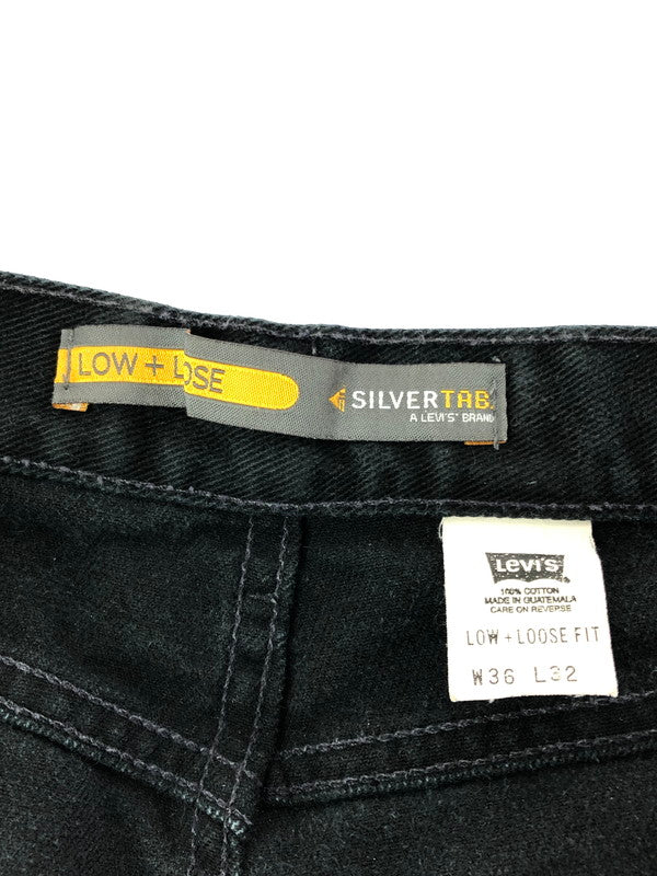 【中古品】【メンズ】 LEVI'S SILVER TAB リーバイス シルバー タグ LOW+LOOSE FIT 00's BLACK DENIM PANTS 44562-1760 ロー＋ルーズ フィット ブラック デニム 157-260607-rt-30-tagh サイズ：W36 L32 カラー：ブラック 万代Net店