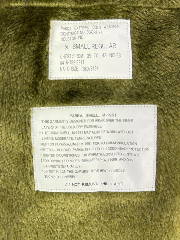 【中古品】【メンズ】 HOUSTON ヒューストン M-51 PARKA 5409M モッズコート アウター ミリタリー 178-260620-kk-14-hon サイズ：XS カラー：OLIVE DRAB 万代Net店