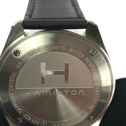 【中古品】【メンズ】 HAMILTON ハミルトン KHAKI AVIATION PILOT DAY DATE QUARTZ H64611555 カーキ アビエーション パイロット デイデイト クォーツ 腕時計 197-260607-na-20-tagh カラー：ブラック/シルバー 万代Net店