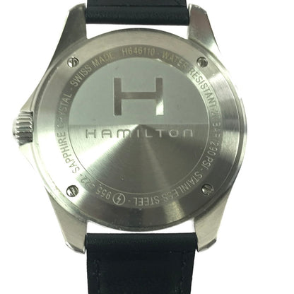 【中古品】【メンズ】 HAMILTON ハミルトン KHAKI AVIATION PILOT DAY DATE QUARTZ H64611555 カーキ アビエーション パイロット デイデイト クォーツ 腕時計 197-260607-na-20-tagh カラー：ブラック/シルバー 万代Net店
