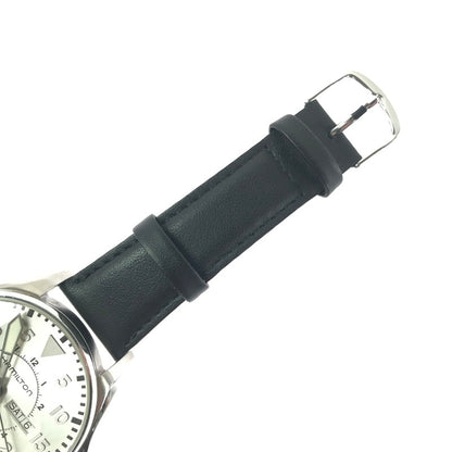 【中古品】【メンズ】 HAMILTON ハミルトン KHAKI AVIATION PILOT DAY DATE QUARTZ H64611555 カーキ アビエーション パイロット デイデイト クォーツ 腕時計 197-260607-na-20-tagh カラー：ブラック/シルバー 万代Net店
