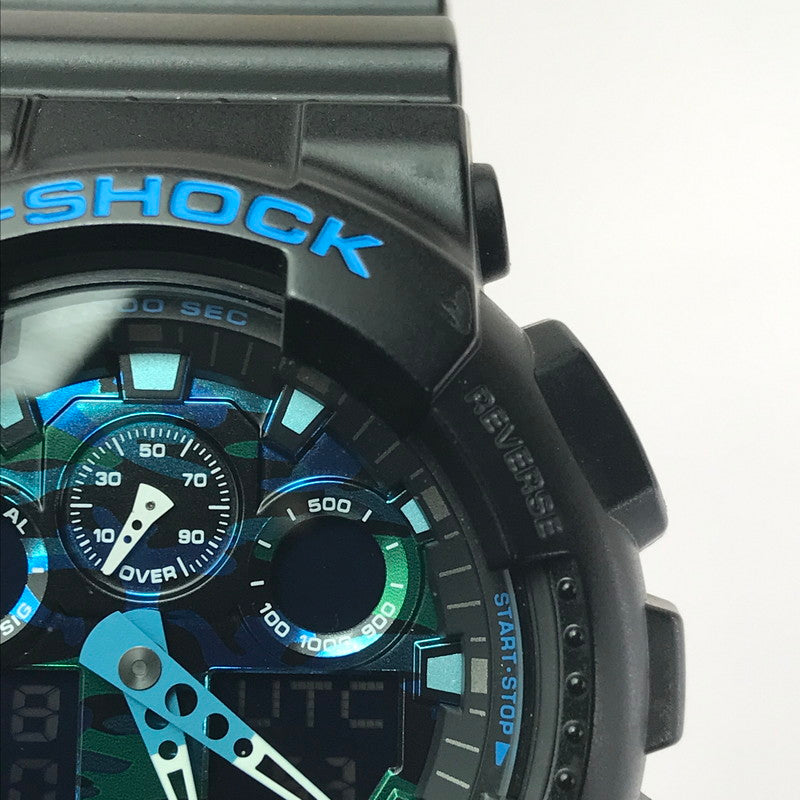 【中古品】【メンズ】 G-SHOCK ジーショック ANALOG-DIGITAL GA-100CB-1AJF アナログ デジタル クォーツ 腕時計 196-260607-na-21-tagh カラー：ブラック/ブルー 万代Net店