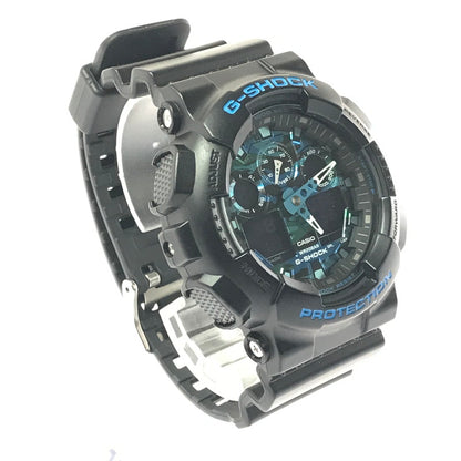 【中古品】【メンズ】 G-SHOCK ジーショック ANALOG-DIGITAL GA-100CB-1AJF アナログ デジタル クォーツ 腕時計 196-260607-na-21-tagh カラー：ブラック/ブルー 万代Net店