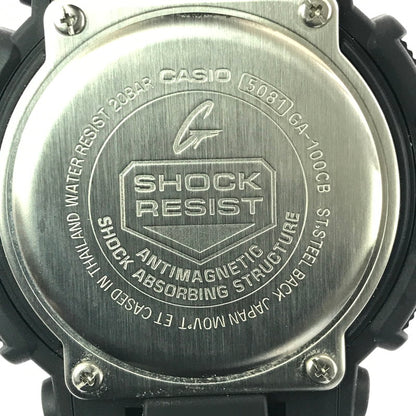 【中古品】【メンズ】 G-SHOCK ジーショック ANALOG-DIGITAL GA-100CB-1AJF アナログ デジタル クォーツ 腕時計 196-260607-na-21-tagh カラー：ブラック/ブルー 万代Net店