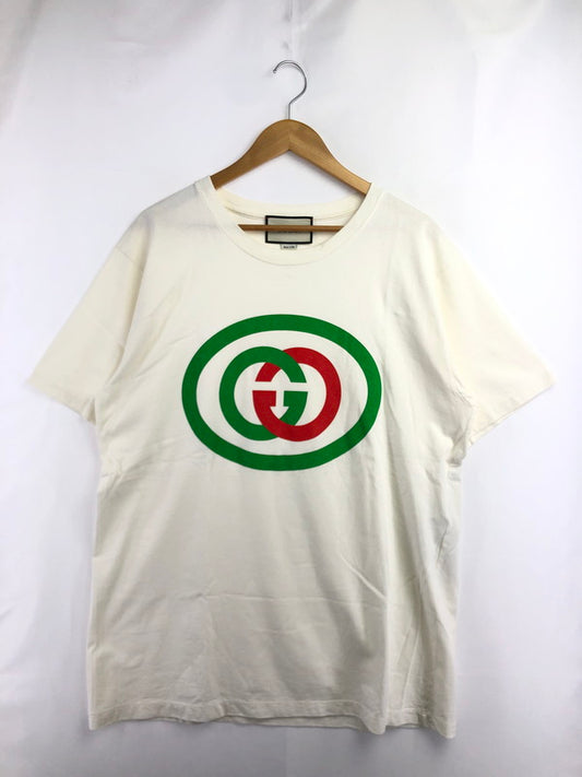 【中古品】【メンズ】 GUCCI グッチ 20SS INTERLOCKING G OVER SIZED TEE 565806-XJBAU インター ロッキング G オーバーサイズ Tシャツ トップス 183-260604-rt-12-tagh サイズ：L カラー：ホワイト 万代Net店