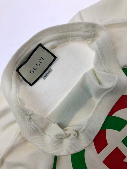 【中古品】【メンズ】 GUCCI グッチ 20SS INTERLOCKING G OVER SIZED TEE 565806-XJBAU インター ロッキング G オーバーサイズ Tシャツ トップス 183-260604-rt-12-tagh サイズ：L カラー：ホワイト 万代Net店