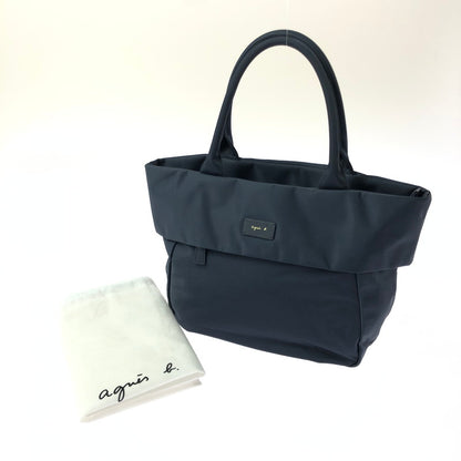 【中古品】【レディース】 AGNES B. アニエスベー NYLON TOTE BAG HS37A-01 ナイロン トートバッグ ハンドバッグ カバン 188-260616-na-01-tagh カラー：ネイビー 万代Net店