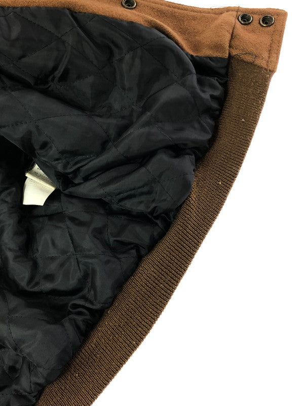【中古品】【メンズ】 GQ-FORD ジーキュー フォード WOOL LEATHER STADIUM JACKET 127219 ウール レザー スタジアム ジャケット アウター 147-260605-rt-13-tagh サイズ：M カラー：ブラウン/ブラック 万代Net店