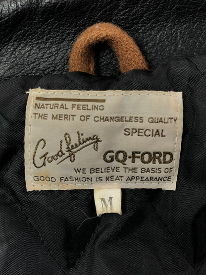 【中古品】【メンズ】 GQ-FORD ジーキュー フォード WOOL LEATHER STADIUM JACKET 127219 ウール レザー スタジアム ジャケット アウター 147-260605-rt-13-tagh サイズ：M カラー：ブラウン/ブラック 万代Net店