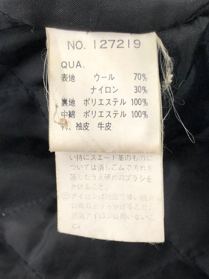 【中古品】【メンズ】 GQ-FORD ジーキュー フォード WOOL LEATHER STADIUM JACKET 127219 ウール レザー スタジアム ジャケット アウター 147-260605-rt-13-tagh サイズ：M カラー：ブラウン/ブラック 万代Net店