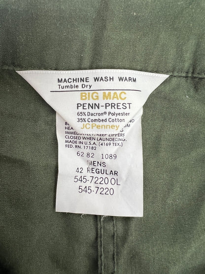 【中古品】【メンズ】 J.C. Penney BIG MAC ジェイシーペニー ビッグマック PENN DACRON COVERALLS ペンダクロン カバーオールズ オールインワン ツナギ 半袖 178-260620-kk-10-hon サイズ：42 カラー：オリーブ 万代Net店