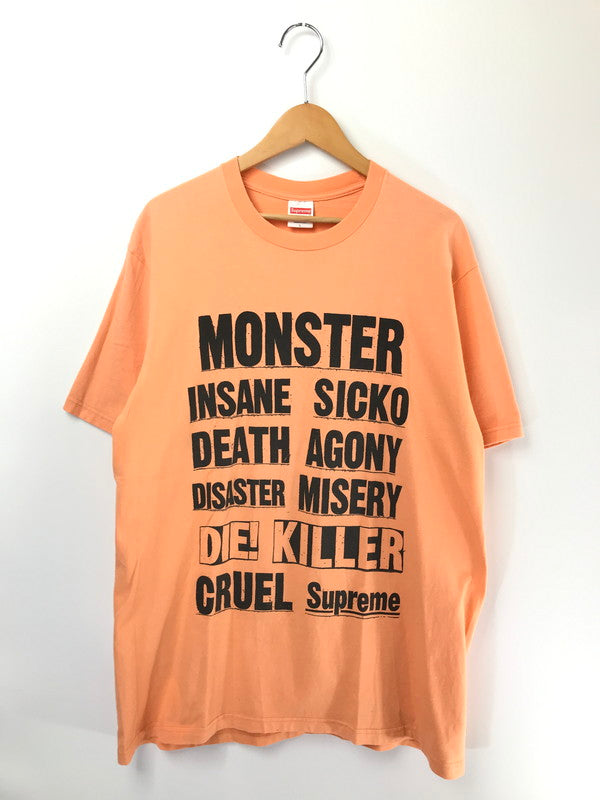 【中古品】【メンズ】 SUPREME シュプリーム 21AW MONSTER TEE モンスター Tシャツ 半袖 Tシャツ トップス 149-260701-rt-03-tag サイズ：L カラー：オレンジ 万代Net店
