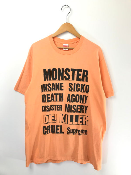 【中古品】【メンズ】 SUPREME シュプリーム 21AW MONSTER TEE モンスター Tシャツ 半袖 Tシャツ トップス 149-260701-rt-03-tag サイズ：L カラー：オレンジ 万代Net店