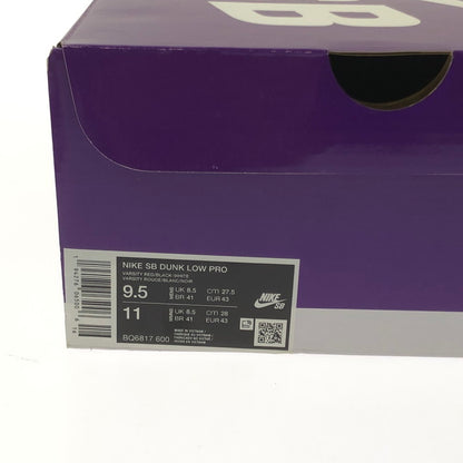 【中古品】【メンズ】 NIKE SB ナイキ エスビー DUNK LOW PRO BQ6817-600 ダンク ロー プロ スニーカー 靴 160-260612-na-03-tagh サイズ：27.5cm US 9.5 カラー：CHICAGO VARSITY RED/BLACK-WHITE 万代Net店