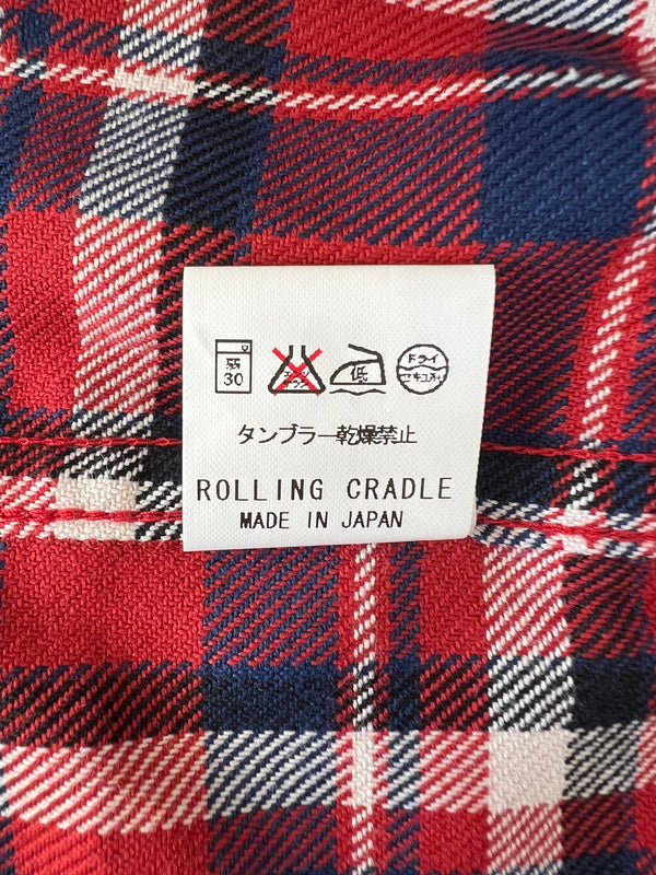 【中古美品】【メンズ】 ROLLING CRADLE ローリングクレイドル RAKURAI NEL RC-NS703 ラクライネル 長袖シャツ トップス 178-260620-kk-04-hon サイズ：XXL カラー：RED 万代Net店