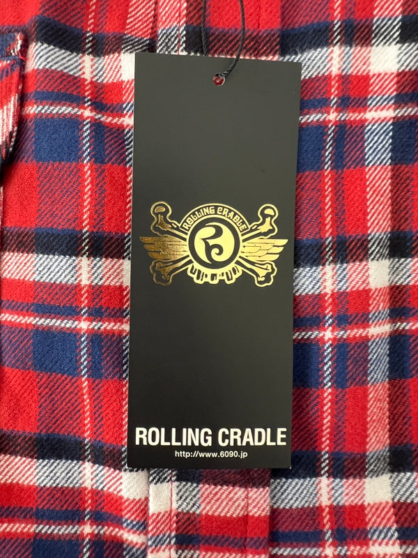【中古美品】【メンズ】 ROLLING CRADLE ローリングクレイドル RAKURAI NEL RC-NS703 ラクライネル 長袖シャツ トップス 178-260620-kk-04-hon サイズ：XXL カラー：RED 万代Net店