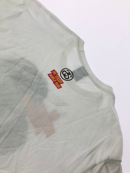 【中古品】【メンズ】 STUSSY ステューシー 00's YO, CHECK OUT OUR MELODY PRINT TEE プリント Tシャツ トップス 142-260611-rt-21-tagh サイズ：M カラー：ホワイト 万代Net店