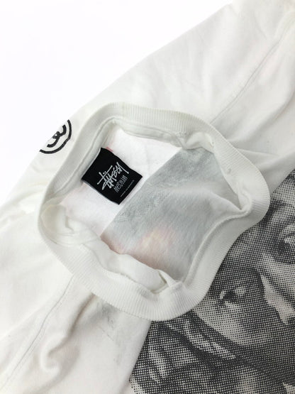 【中古品】【メンズ】 STUSSY ステューシー 00's YO, CHECK OUT OUR MELODY PRINT TEE プリント Tシャツ トップス 142-260611-rt-21-tagh サイズ：M カラー：ホワイト 万代Net店