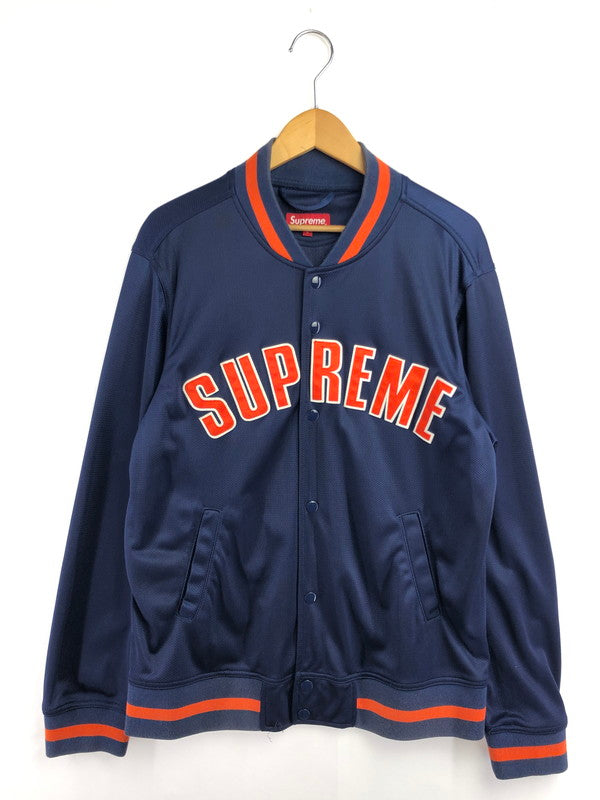 【中古品】【メンズ】 SUPREME シュプリーム 15SS MESH VARSITY JACKET メッシュ バーシティー ジャケット アウター 149-260610-rt-15-tagh サイズ：L カラー：ブラック 万代Net店