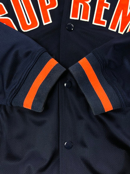【中古品】【メンズ】 SUPREME シュプリーム 15SS MESH VARSITY JACKET メッシュ バーシティー ジャケット アウター 149-260610-rt-15-tagh サイズ：L カラー：ブラック 万代Net店