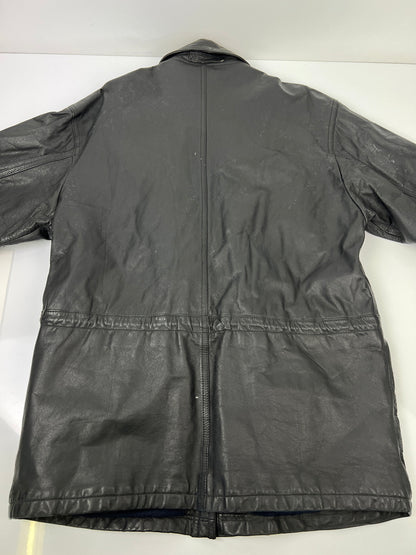 【中古品】【メンズ】 AWURQUERQUE アルバカーキ LEATHER BLOUSON レザーブルゾン アウター ハーフコート ジャケット 178-260620-kk-13-hon サイズ：M カラー：BLACK 万代Net店