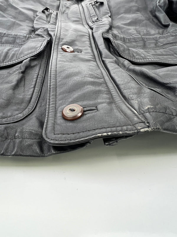 【中古品】【メンズ】 AWURQUERQUE アルバカーキ LEATHER BLOUSON レザーブルゾン アウター ハーフコート ジャケット 178-260620-kk-13-hon サイズ：M カラー：BLACK 万代Net店