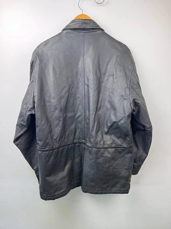 【中古品】【メンズ】 AWURQUERQUE アルバカーキ LEATHER BLOUSON レザーブルゾン アウター ハーフコート ジャケット 178-260620-kk-13-hon サイズ：M カラー：BLACK 万代Net店