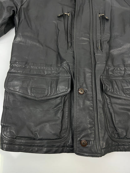 【中古品】【メンズ】 AWURQUERQUE アルバカーキ LEATHER BLOUSON レザーブルゾン アウター ハーフコート ジャケット 178-260620-kk-13-hon サイズ：M カラー：BLACK 万代Net店