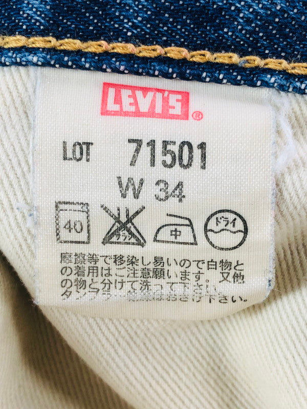 【中古品】【メンズ】 LEVI'S リーバイス VINTAGE CLOTHING 71501 DENIM PANTS 71501 デニムパンツ 復刻 03年製 ボタン裏刻印J22 日本製 ジーンズ ボトムス 156-260703-YY-07-tagh サイズ：W34 カラー：ブルー 万代Net店