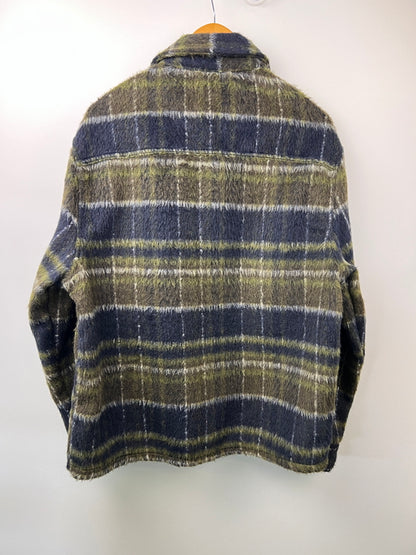 【中古品】【メンズ】 ZARA ザラ FAUX FUR OVERSHIRT フェイクファー オーバーシャツジャケット ライトアウター トップス 178-260620-kk-12-hon サイズ：XL カラー：グリーン系 万代Net店