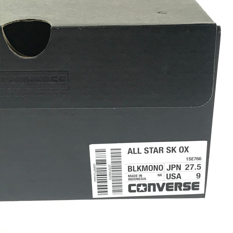【中古美品】【メンズ】 CONVERSE SKATEBOARDING コンバース スケートボーディング ALL STAR SK OX BLACK 1SE766オールスター スニーカー 靴 162-260913-rt-25-tagh サイズ：27.5cm US9 カラー：ブラック 万代Net店
